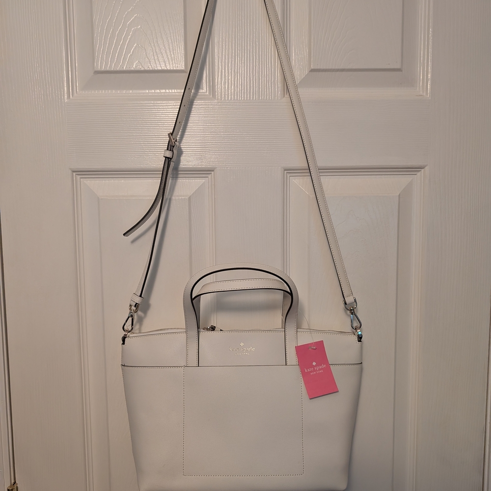 Kate Spade White Minimalist Crossbody Bag